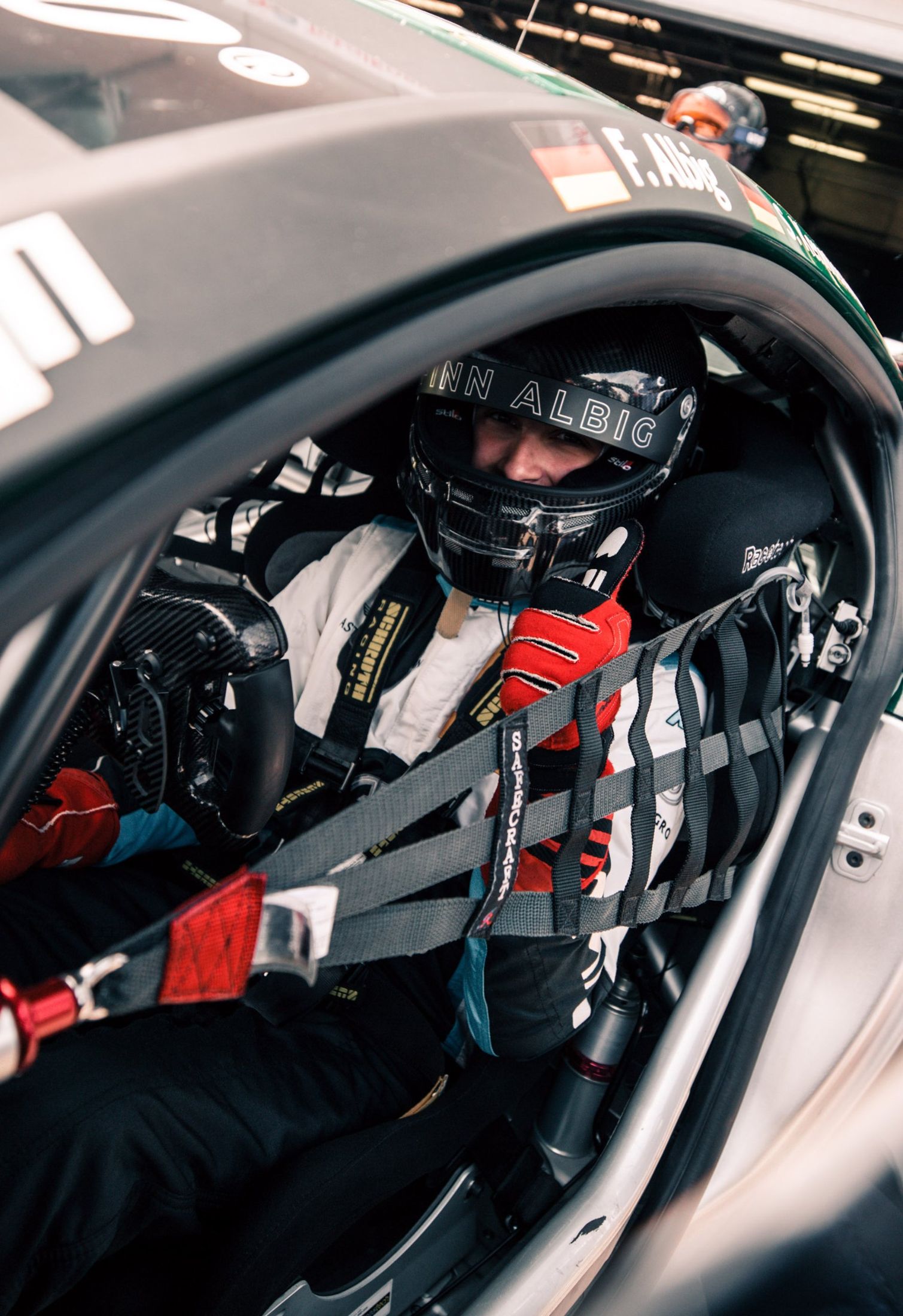Finn Albig in the cockpit