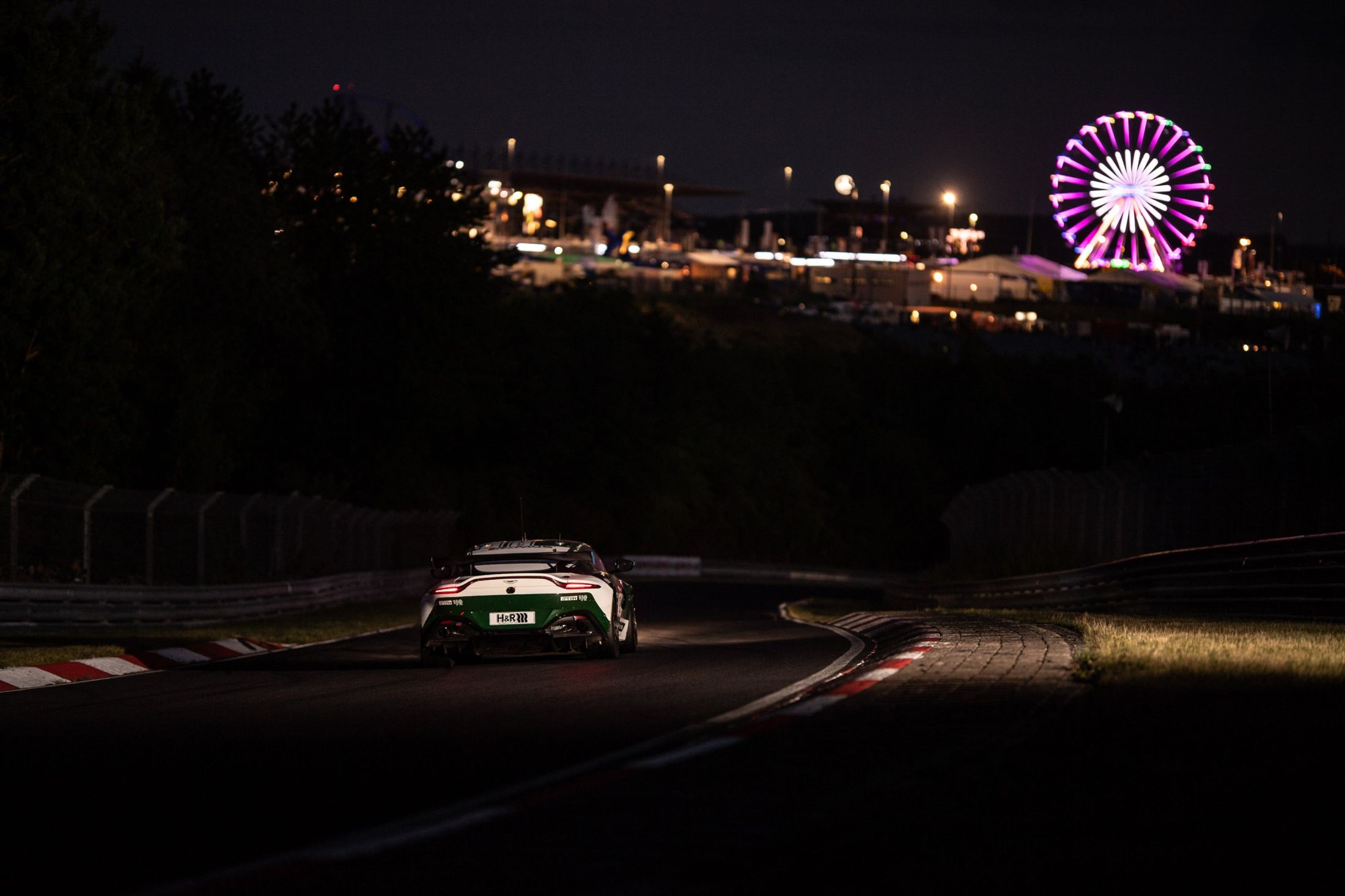 Night on the Nordschleife with the ferris wheel